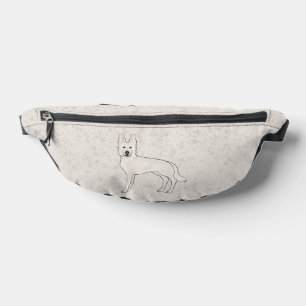 Witte Zwitserse Herdershond Witte GSD Lieve Cartoo Heuptasje