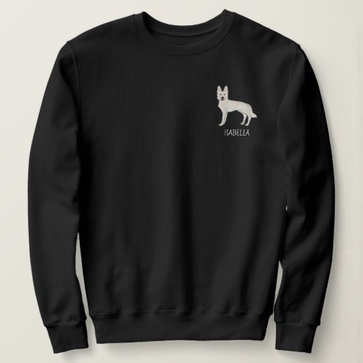 Witte Zwitserse Herdershond Witte GSD Met Aangepas Trui (Design voorkant)