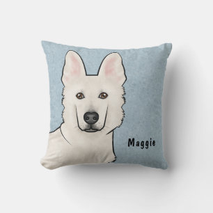 Witte Zwitserse Herdershond Witte GSD Mooie Honden Kussen