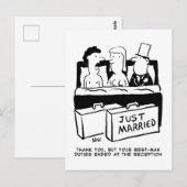 Wittebroods huwelijksnacht voor bruid en bruidegom briefkaart (Voorkant / Achterkant)