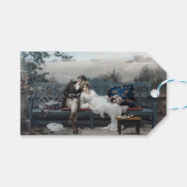 Wittebroodsweken (Man en vrouw op een bank) Cadeaulabel