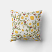 Wittedagen rode ladybugs-lenteslag kussen (Achterkant)