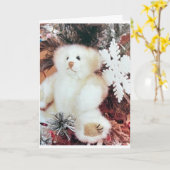 **WITTEDDY ZEGT MERRY CHRISTMAS AAN U!* KAART (Gele Bloem)