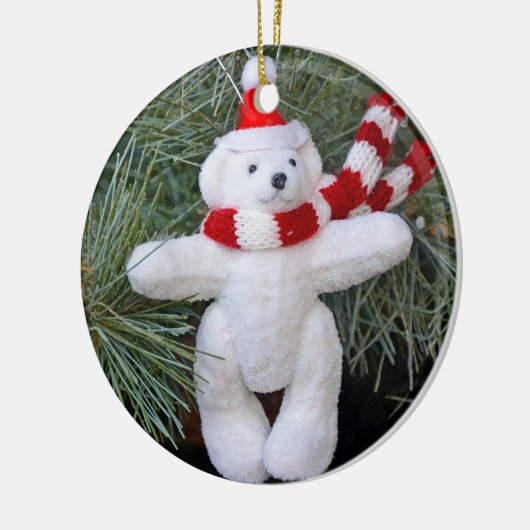 Witteddybeer Keramisch Ornament (Links)