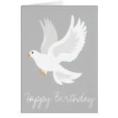 Witteduif op grijs (Voorkant)