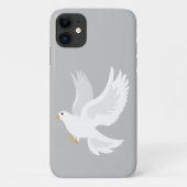 Witteduif op grijs Case-Mate iPhone case (Achterkant)