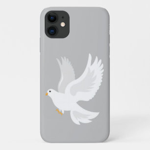 Witteduif op grijs Case-Mate iPhone case
