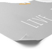 Witteduif op grijs poster (Hoek)