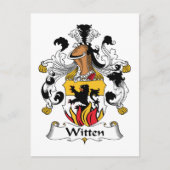 Witten Family Crest Briefkaart (Voorkant)