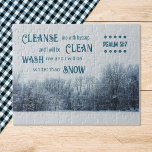 witter dan sneeuw, bijbel vers legpuzzel<br><div class="desc">"Stap in de serene schoonheid van de winter met onze 'Whiter Than Snow' puzzel. Deze prachtige puzzel toont een rustig winterbos, waar met sneeuw beladen bomen in stille eerbied staan. Boven het bladerdak, tegen de achtergrond van de zacht geschilderde hemel, vind je de inspirerende woorden van Psalm 51:7, 'Reinig me...</div>