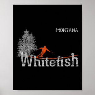 Wittevis Montana Vintage Skiën in de stijl van de Poster