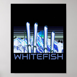 Wittevis Ski-accessoires Retro Wittevis Skiën Poster