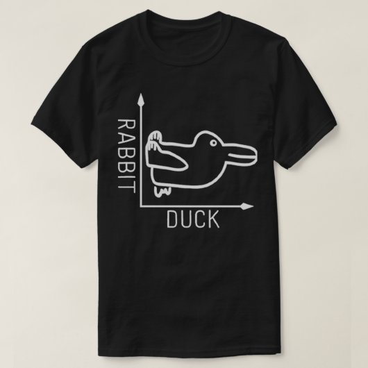 Wittgenstein Rabbit Duck Illusion 2 T-shirt (Design voorkant)