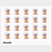 Wittle Wizard Funny Lizard Pun Ronde Sticker (Vel)