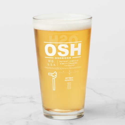 Wittman Regional Airport OSH Glas (Achterkant gevuld)