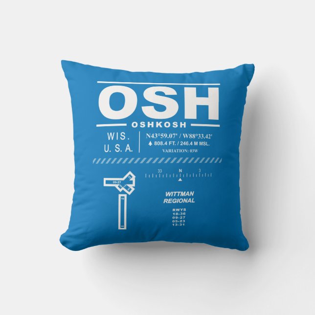 Wittman Regional Airport OSH Kussen (Voorkant)