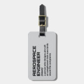 Witty Aerospace Engineer Travel Bagagelabel (Voorkant verticaal)