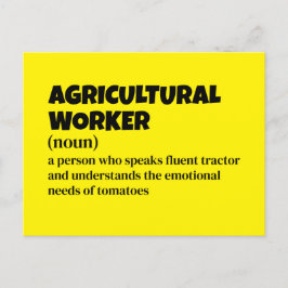 Witty Agricultural Worker Definition Feestdagenkaart