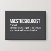 Witty Anesthesiologist Definitie Button (Voorkant)