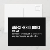 Witty Anesthesiologist Definition Kaart (Voorkant / Achterkant)