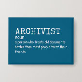 Witty Archivist Definition Button (Voorkant)