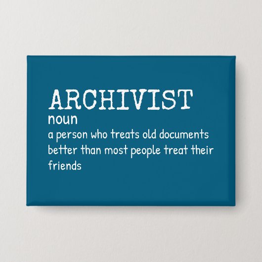 Witty Archivist Definition Button (Voorkant)