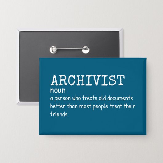 Witty Archivist Definition Button (Voorkant / Achterkant)