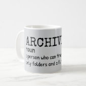 Witty Archivist Definition Coffee Mok (Voorkant links)