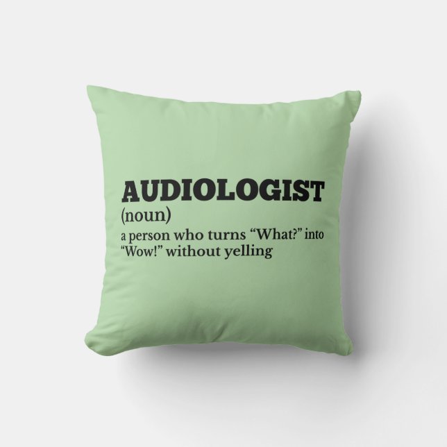 Witty Audiologist Definitie Kussen (Voorkant)