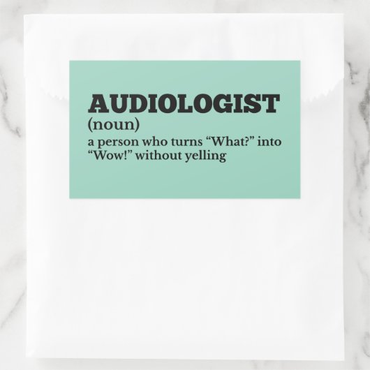 Witty Audiologist Definition Sticker (Tas)