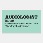 Witty Audiologist Definition Sticker (Voorkant)