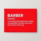 Witty Barber-definitie Button (Voorkant)