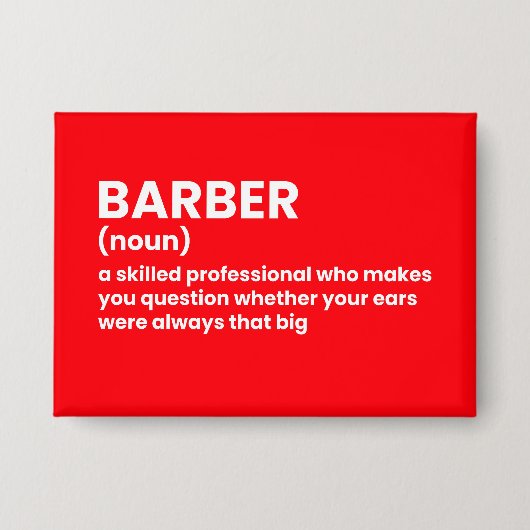 Witty Barber-definitie Button (Voorkant)