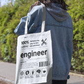 Witty Barcode Engineer Definition Engineering Gift Tote Bag