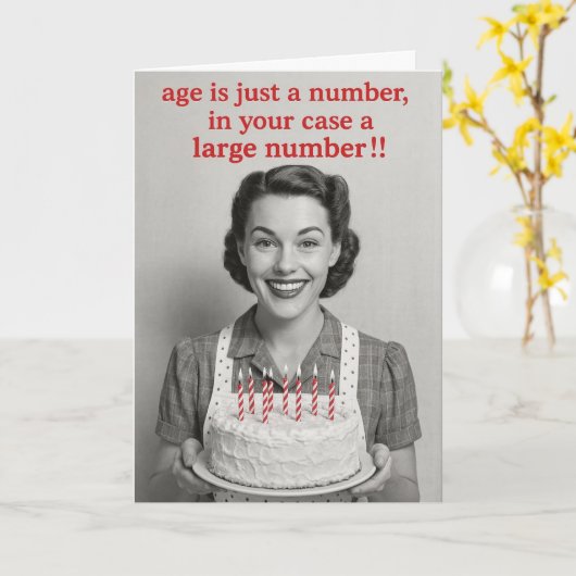 Witty Birthday card  Kaart (Gele Bloem)