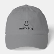 Witty Bits Houtskoolzwart Lachend Gezicht Logo