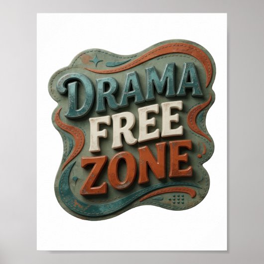 Witty Blue DRAMA VRije ZONE Poster (Voorkant)