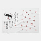 Witty Comebacks Wijn Quote Zwart Kat Theedoek (Horizontaal)