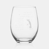 Witty Comebacks Wijn Quote Zwart Kat Wijnglas Zonder Voet (Achterkant)