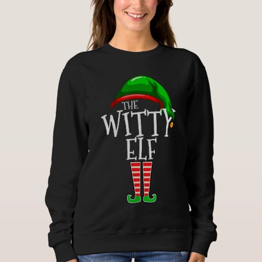 Witty Elf   Family Matching Group Christmas   Squa Trui (Voorkant)