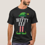 Witty Elf Matching Family Kerstparty Pajama T-shirt (Voorkant)