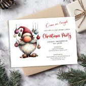 Witty Funny Santa Classic Christmas Party Invite Kaart