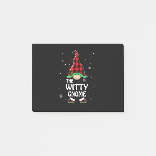 Witty Gnome Buffalo Pset Matching Family Christma Post-it® Notes (Voorkant)