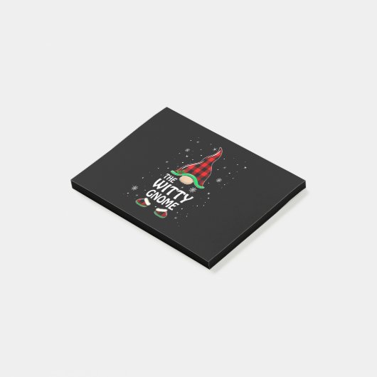 Witty Gnome Buffalo Pset Matching Family Christma Post-it® Notes (Schuin)