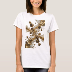 Witty Gold ABSTRACTE KUNST Draagbare Kunst T-shirt