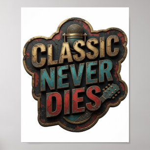 Witty Gold CLASSIC GAAT NOOIT DOOD Poster