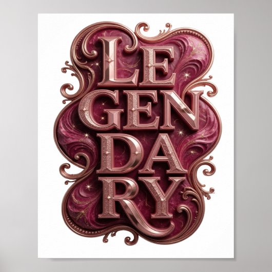 Witty Gold LEGENDARISCH Modern Design Poster (Voorkant)