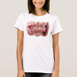 Witty Gold WIJN MAKT ME EEN GENIEUS Maatwerk T-shi T-shirt