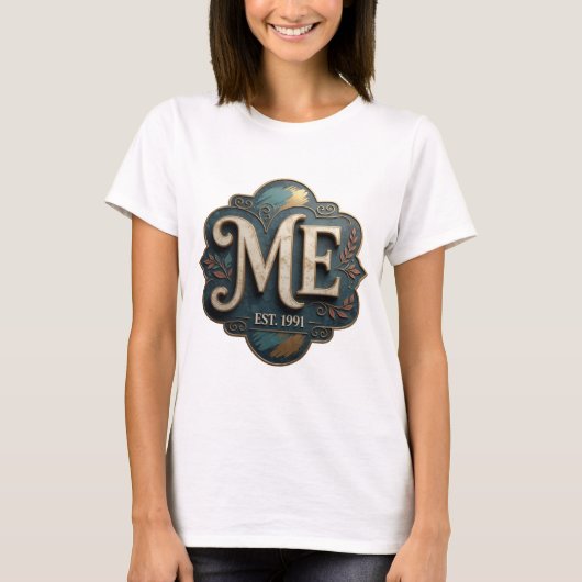 Witty Goud ME EST 1991 Design T-shirt (Voorkant)