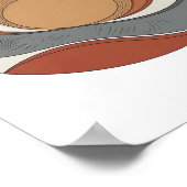 Witty Gray ABSTRACTE KUNST Grafisch ontwerp v2 Poster (Hoek)